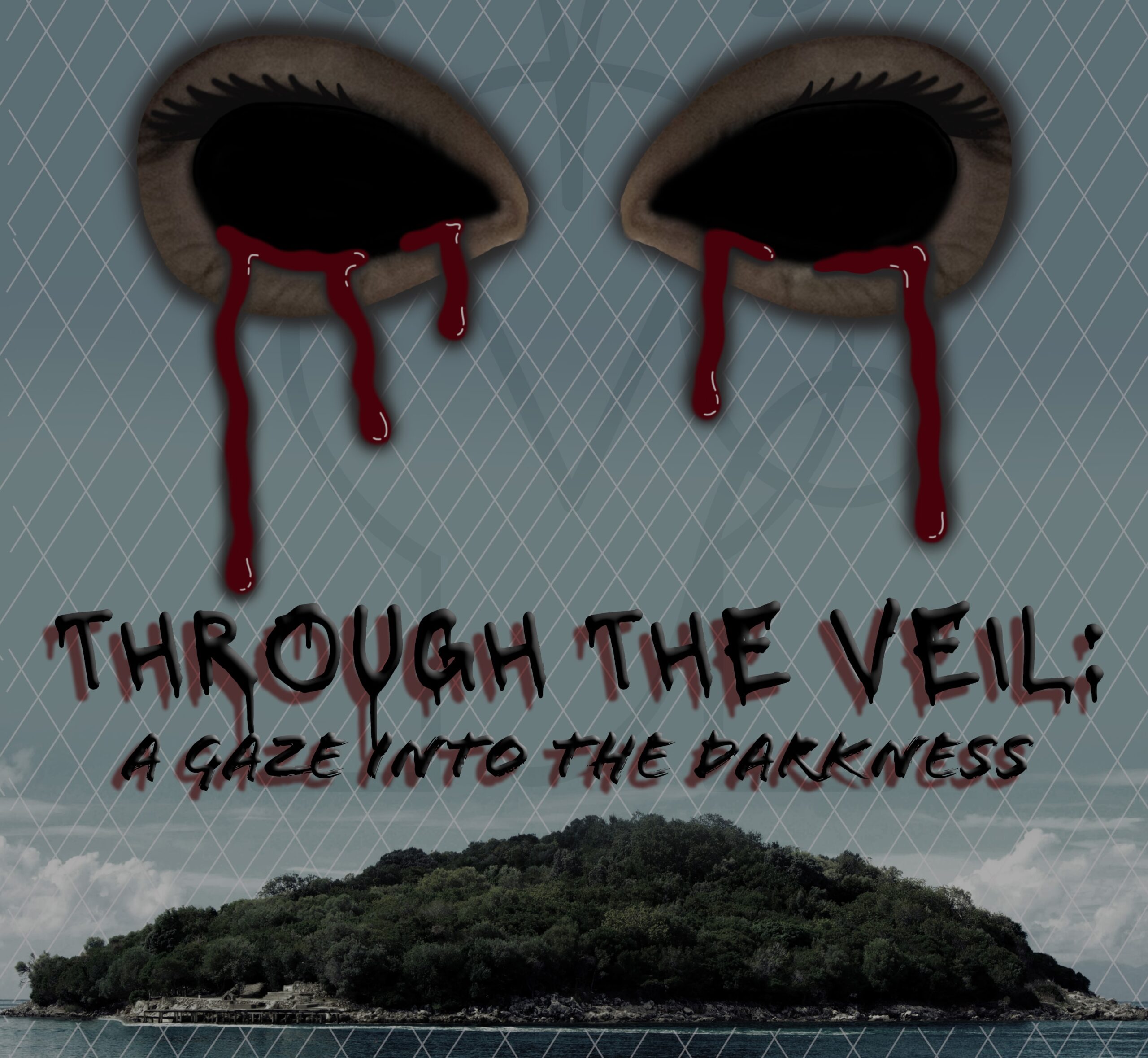 Scary movie poster, "Through The Veil: A Gaze Into The Darkness."